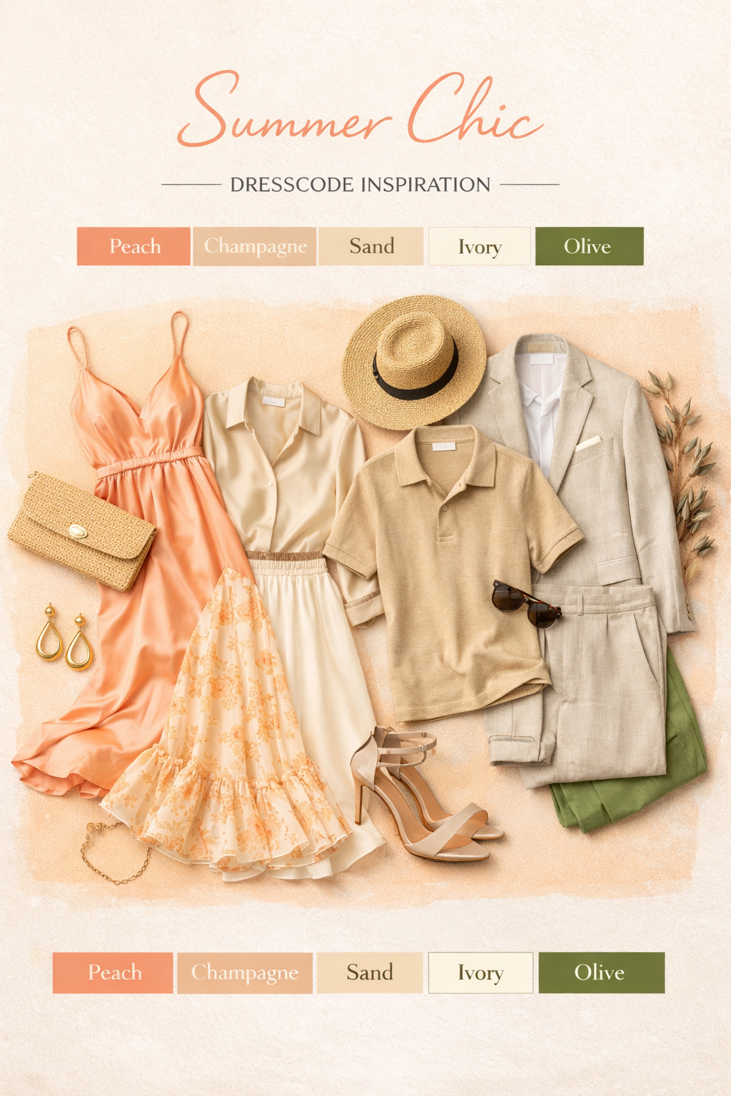 Summer chic moodboard